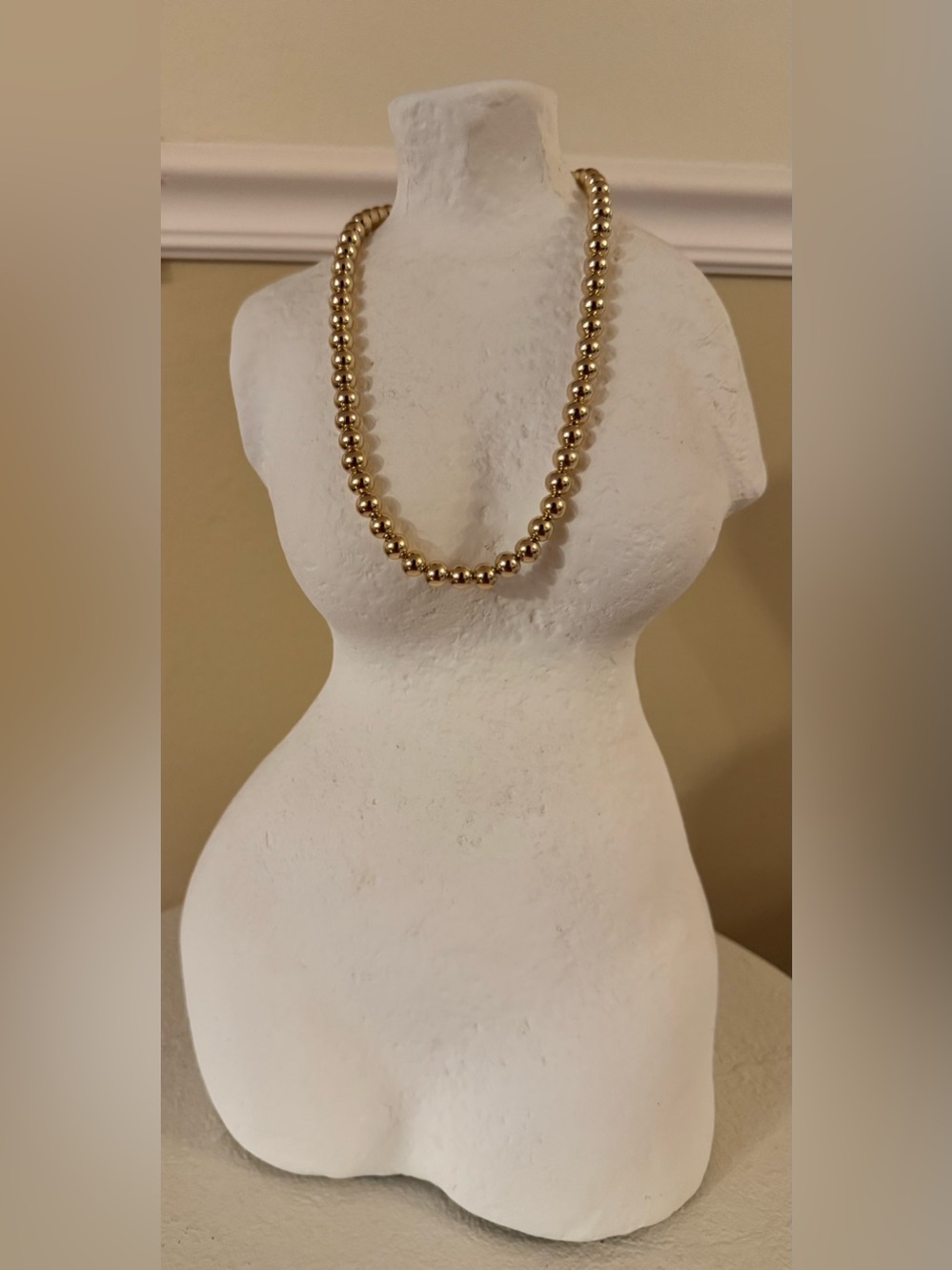 Lauren Ralph Lauren Gold-Tone Metal Bead Collar Necklace NWT